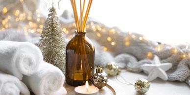 Aromatherapy diffuser amber bottle cozy fragrances 