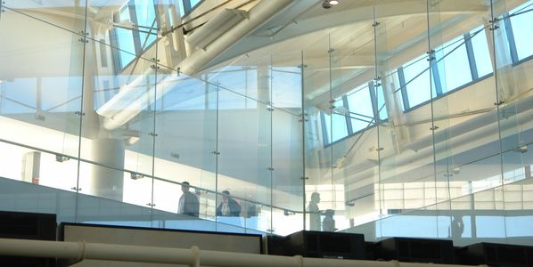 Sleek modern glass building
