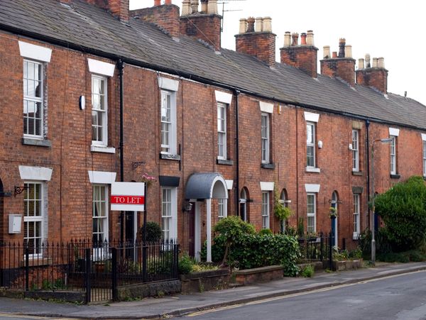A row of homes to let