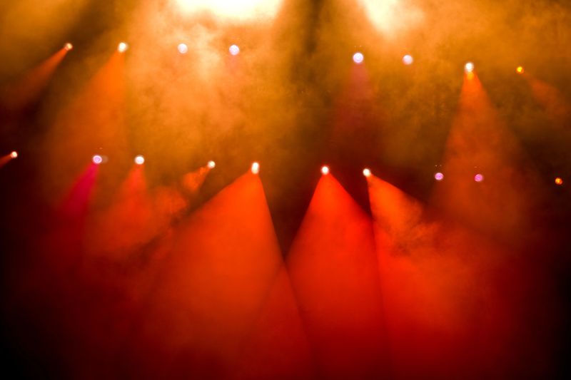 colorfull lights in a rock concert