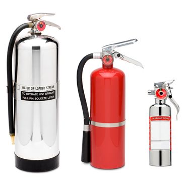 Extintores de fuego, tambos de arena, alarmas