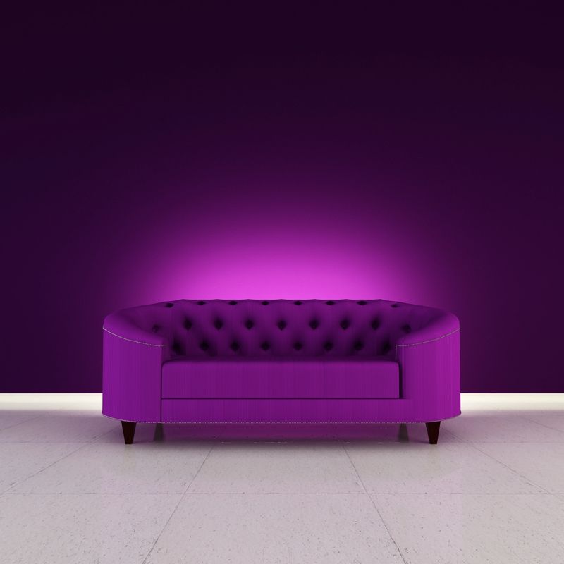 High quality 3D image of luxury glamour modern sofa.