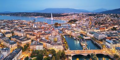 Geneva city view from the air