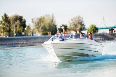 boat on a lake 