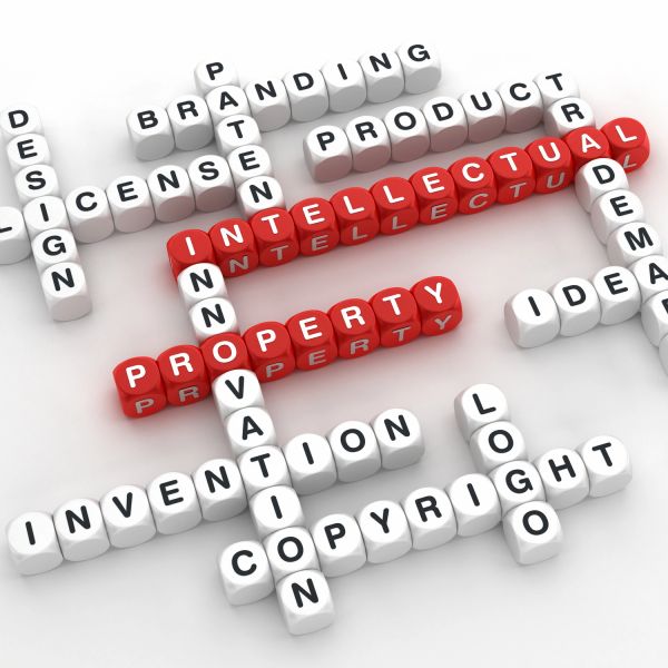 Crossword puzzle with intellectual property terms.