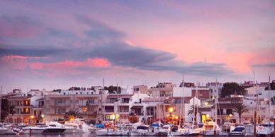 Scenic view of Cala d’Or harbour in southeast Mallorca