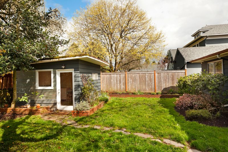 Cute backyard garden shed.