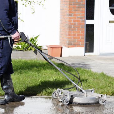 Driveway pressure washing