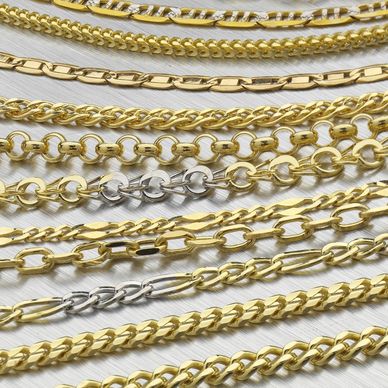 Gold And Sterling Silver Chains In Different Karats And Designs