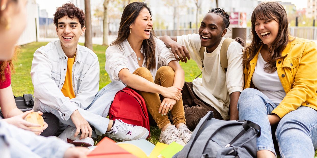 young group of people in an outdoor study setting 
