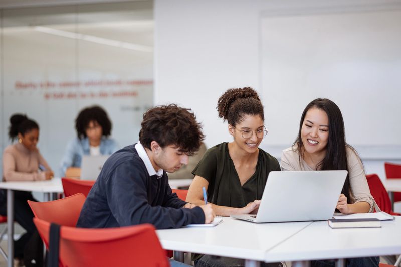 Multi-ethnic students in the University building or classroom