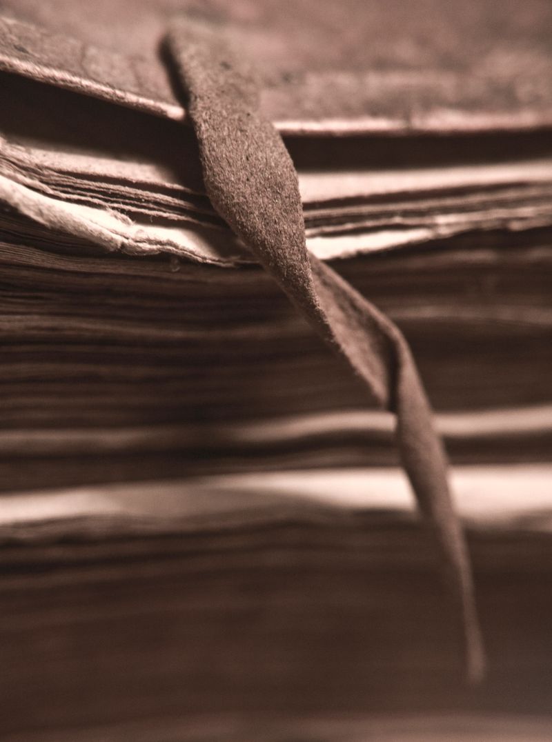 A detail of an old book.