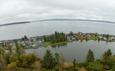 Aerial view of camano island