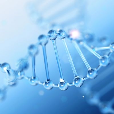 Close up rendering of DNA strand