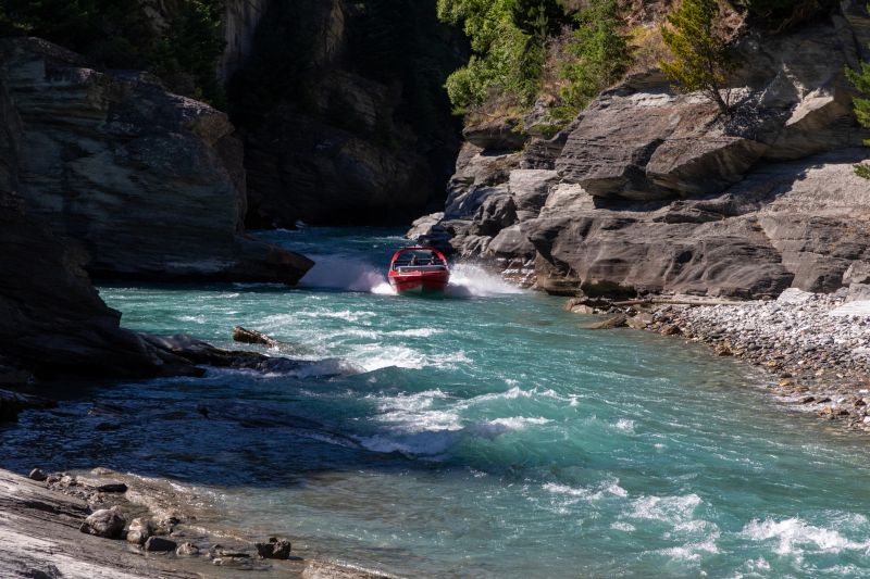 Exciting Shotover River Canyons in Queenstown has a famous bridge and an area for extreme sports.