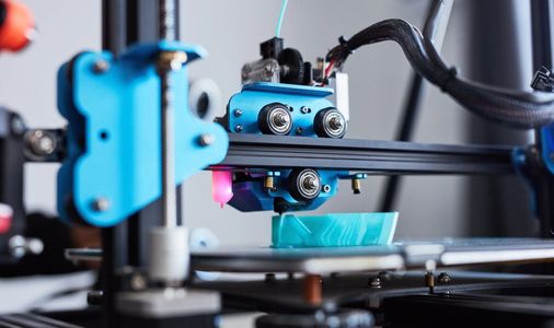 3D printing process in action.