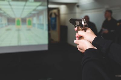 Pistol displayed for responsible firearms training
