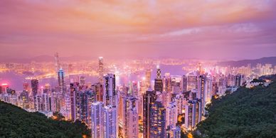 Hong Kong skyline at dusk