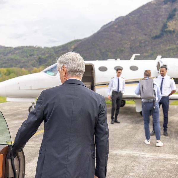 Personnel transport on a small jet