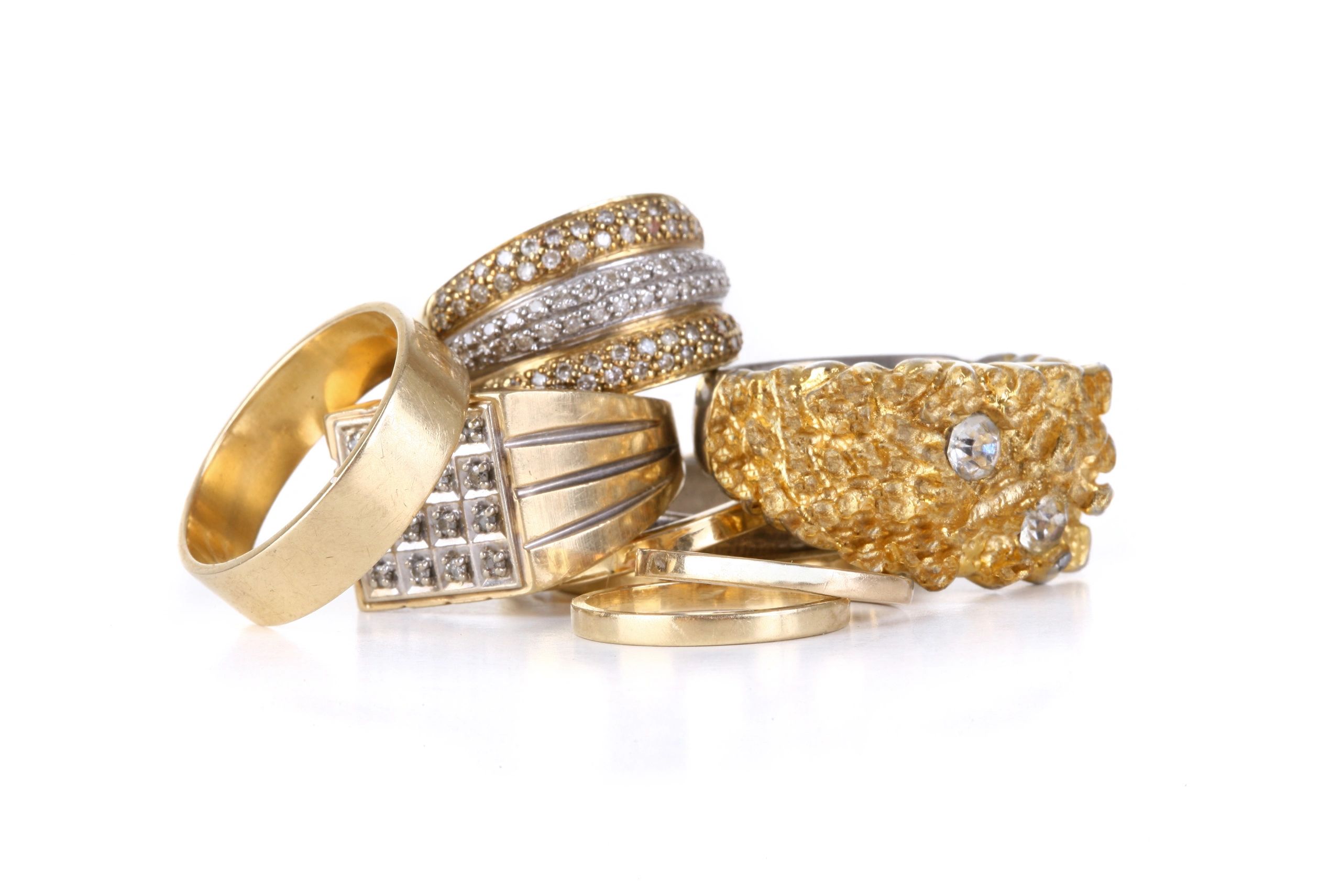 Pile of gold rings