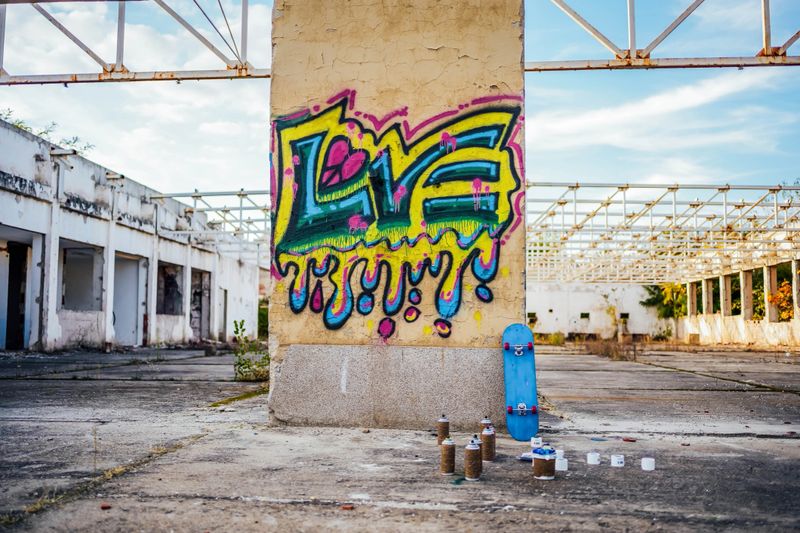 Graffiti on old wall - Love concept