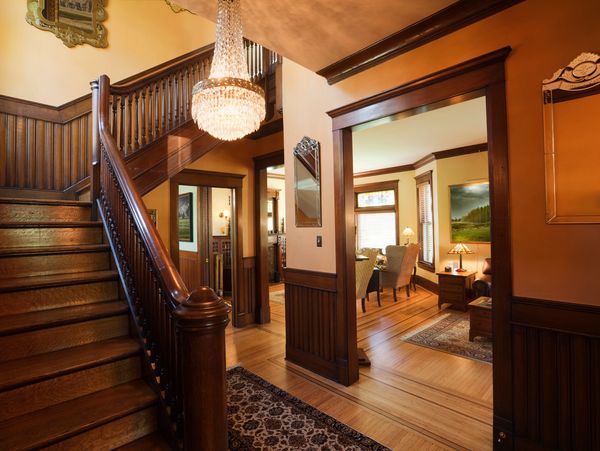 High-end wood stain and finish job in the Cedar Heights area of Colorado Springs by Joy Painting 