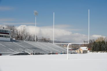 the road is covered with snow