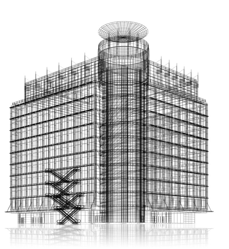 3D architecture abstract