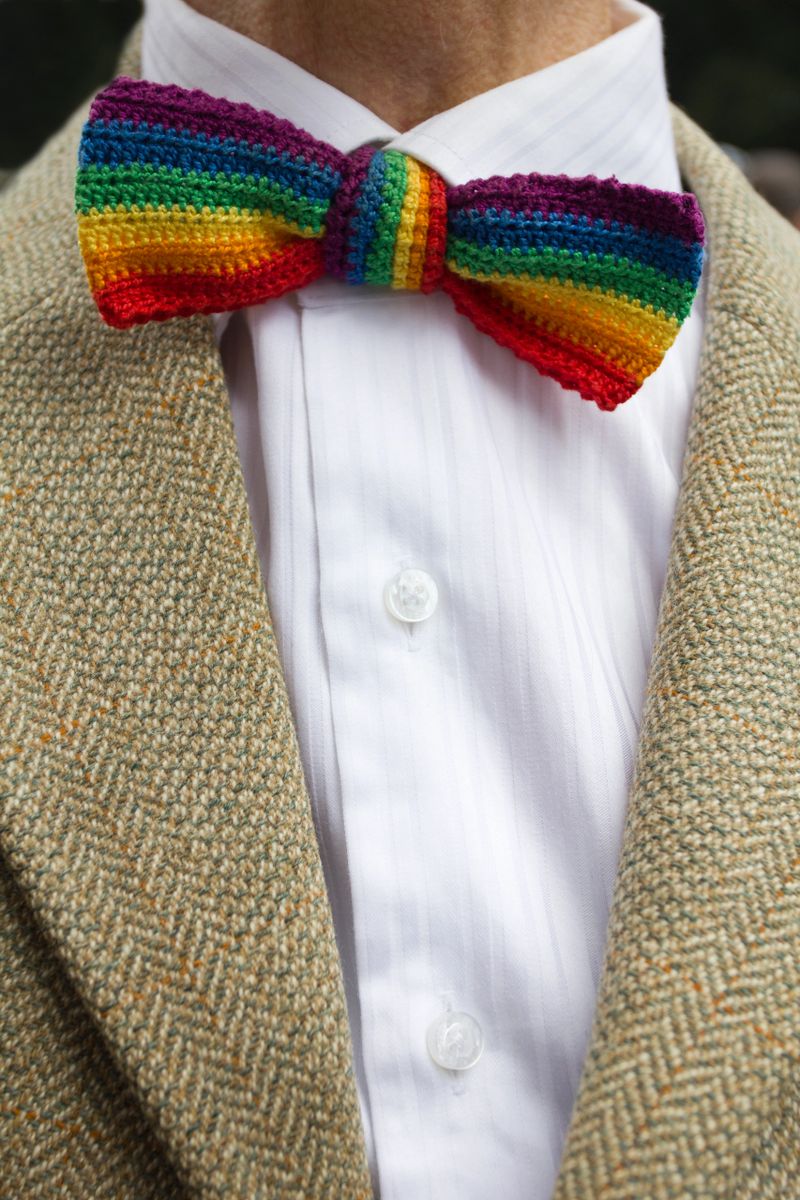 Colorful gay bow tie