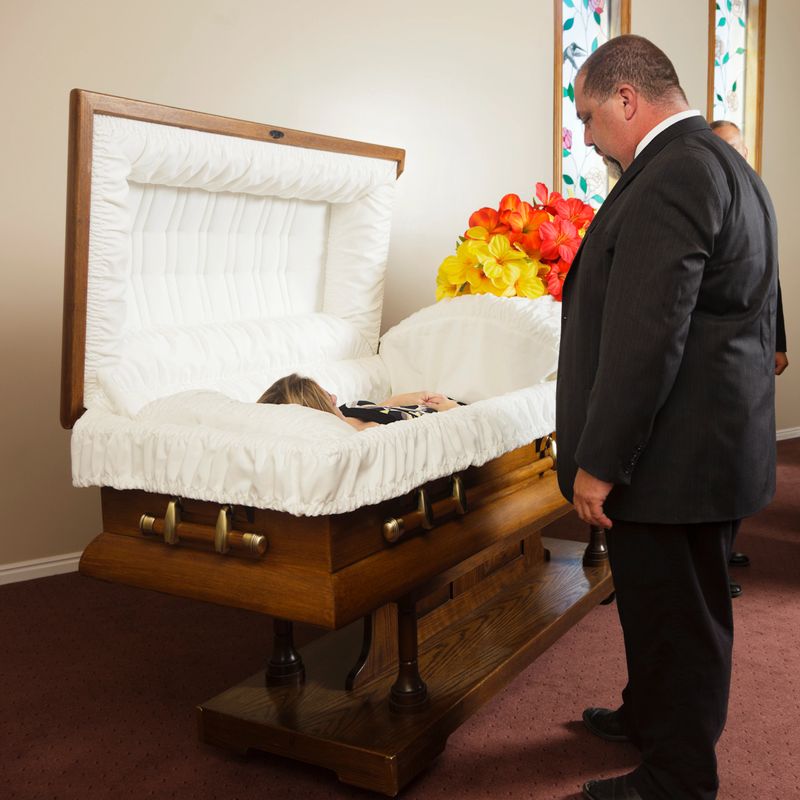 A father mourning over the death of his daughter.