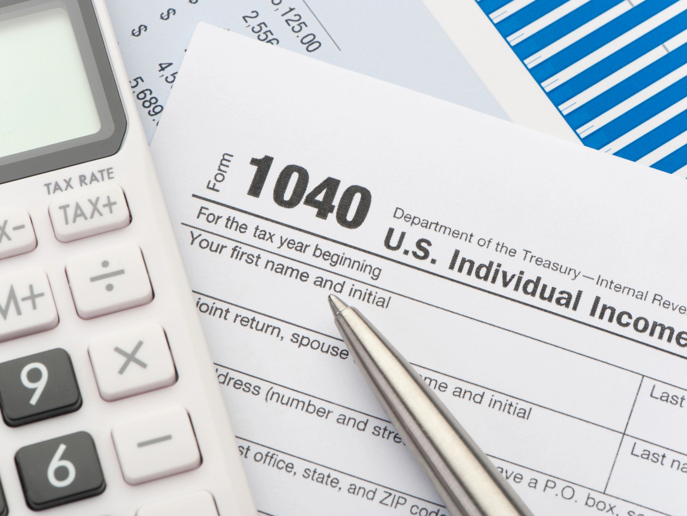 Image of a Form 1040, individual tax return