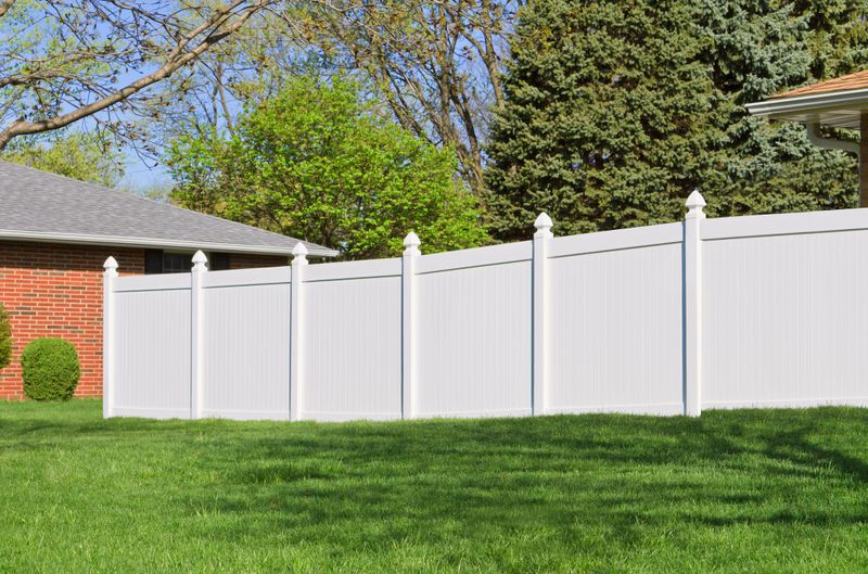 White vinyl fence