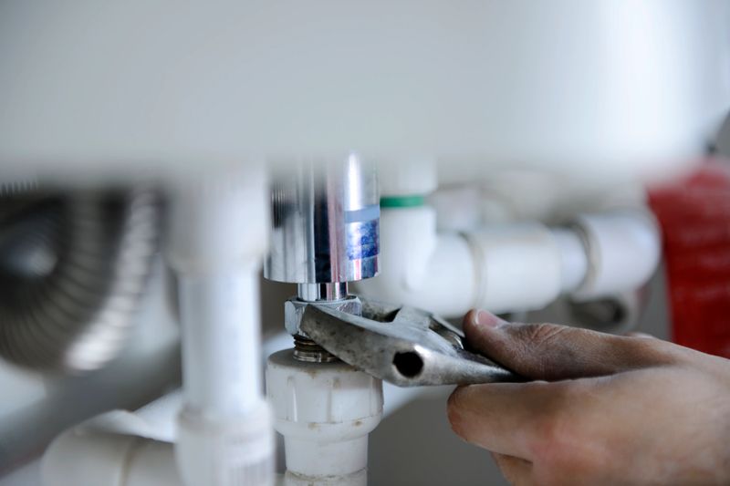 home improvement;man hand tight screw.