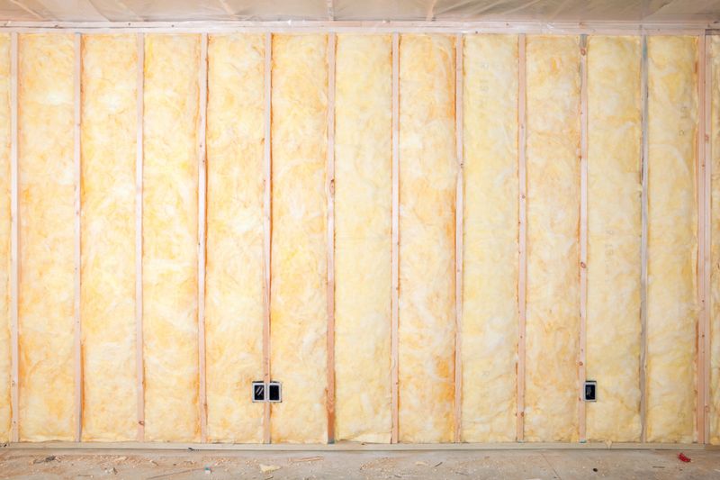 Fiberglass Batt Insulation between House Wall Studs