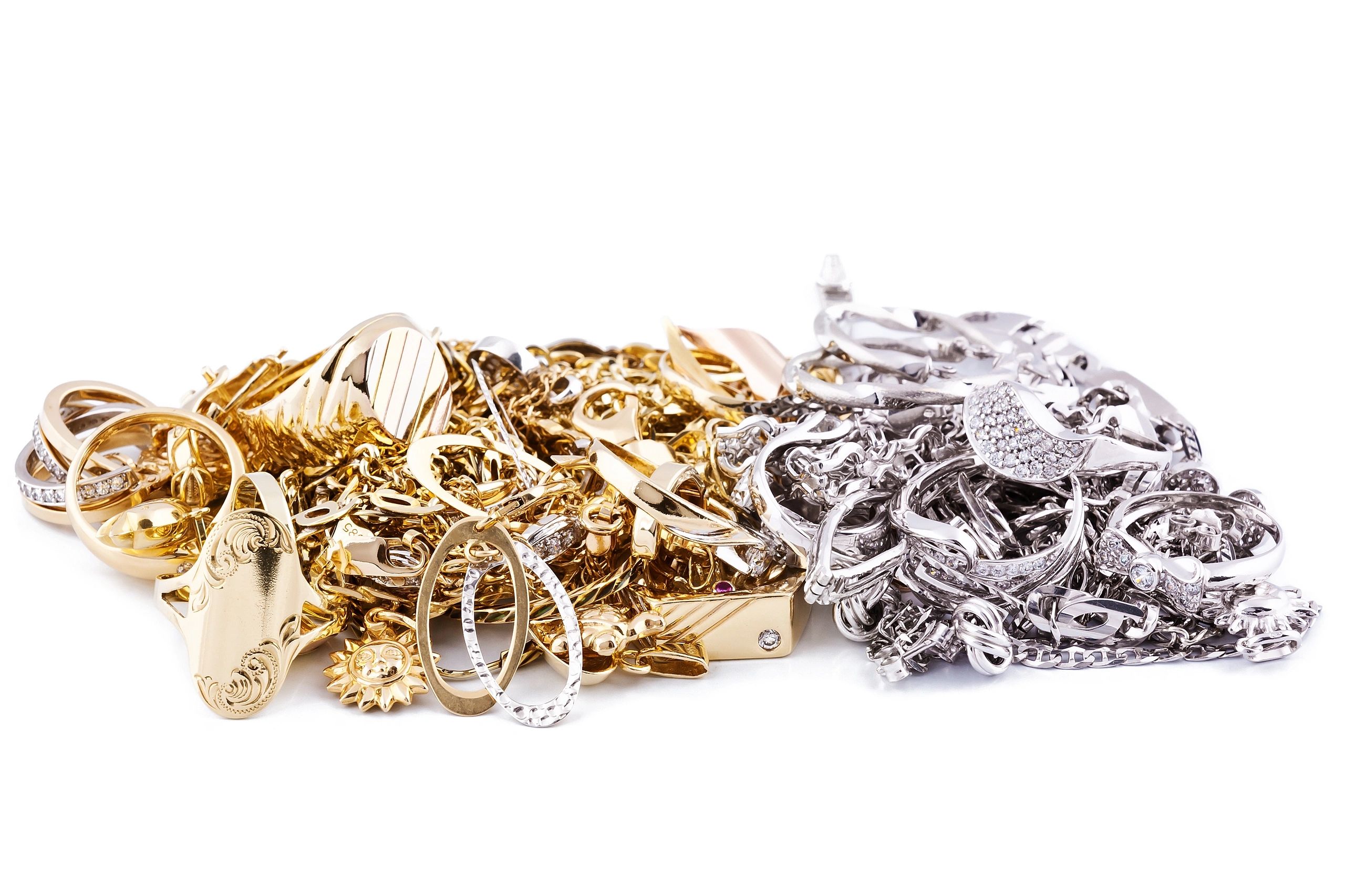 Scrap gold and silver for cash and refining.