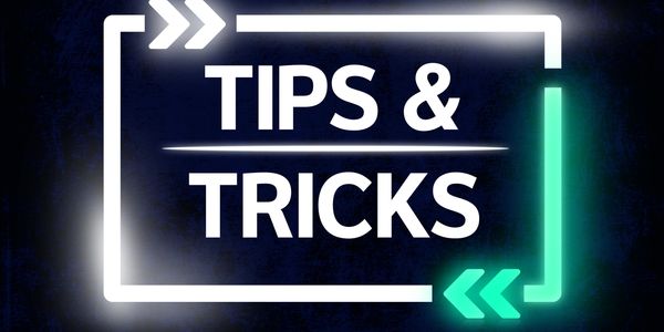 Text Written tips and tricks with black background Writing