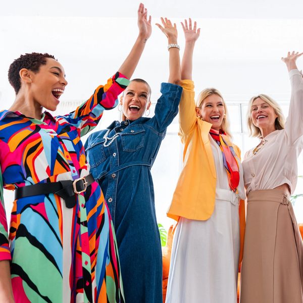 A group of motivated people cheering