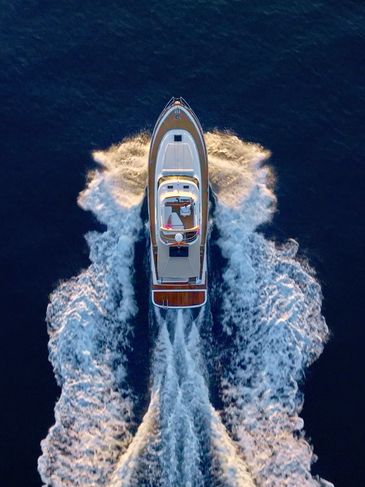 yacht sailing in open seas