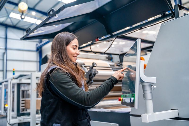 Innovative automation machinery at work in a modern industrial setting.