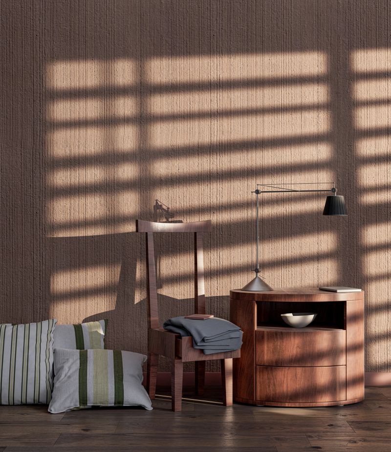 Empty room with furniture. Colorful interior room with empty wall. 3d rendering, nobody