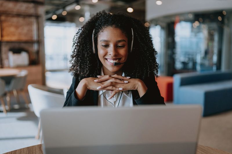 Portrait of a woman online service