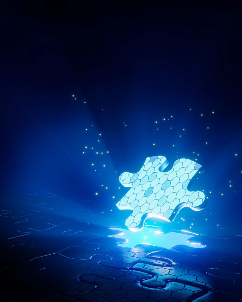 Background or wallpaper, images of business concepts, success, represented by jigsaw puzzles. Complete assembly of the jigsaw puzzle For business integrity. 3d rendering