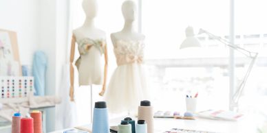 Sewing forms and thread.