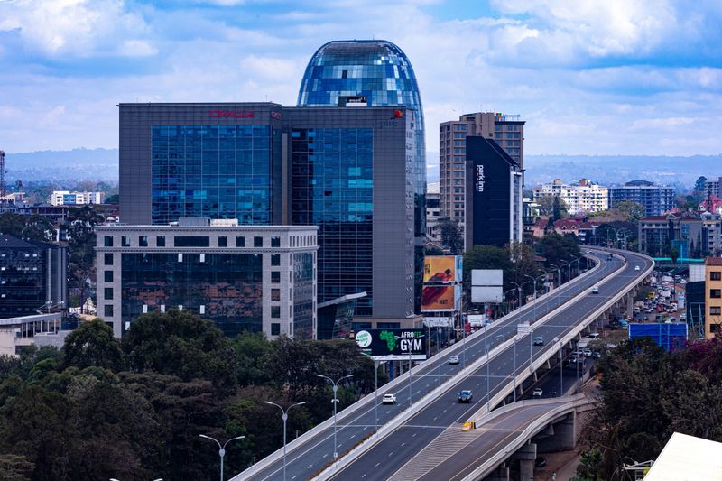The Nairobi Expressway is a 27 kilometres toll road in Kenya, connecting Jomo Kenyatta International Airport to Nairobi's Westlands area, that has been constructed under a public-private partnership between the government of Kenya and China Road and Bridge Corporation.
