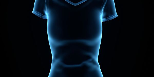 A black background with Blue T shirt