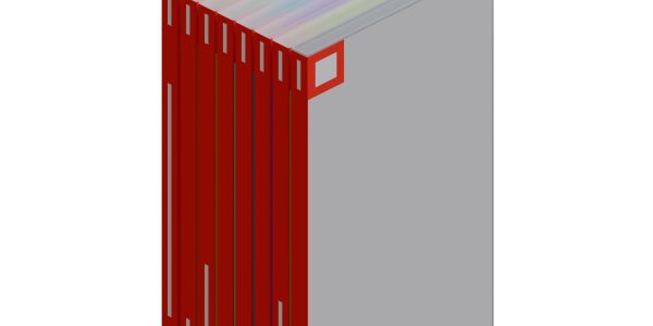A Stack Of Books With Red Spine