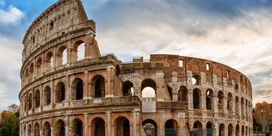 The Ruins of the Coliseum in Rome Italy