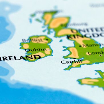 Map of the United Kingdom and Ireland