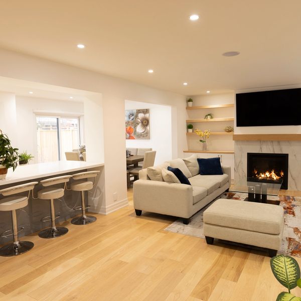 Cozy entertainment area