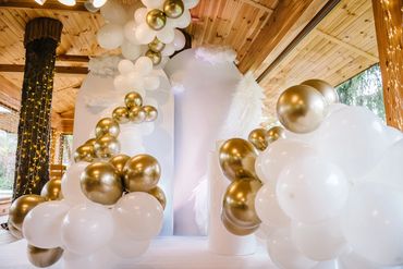 Custom designed Balloon Garland for event decorating in Jupiter, FL. Palm Beach County
